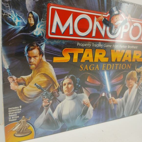 Monopoly Star Wars Saga Edition Board Game Sealed 2005 Parker Brothers NEW - Picture 3 of 14